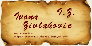 Ivona Zivlaković vizit kartica